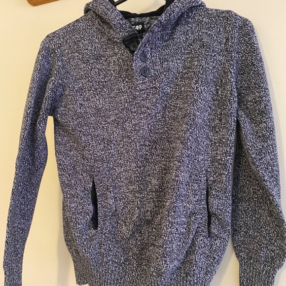 West49 - Heather Knitted, button-up, hoodie Yth 12-14 - Picture 6 of 8